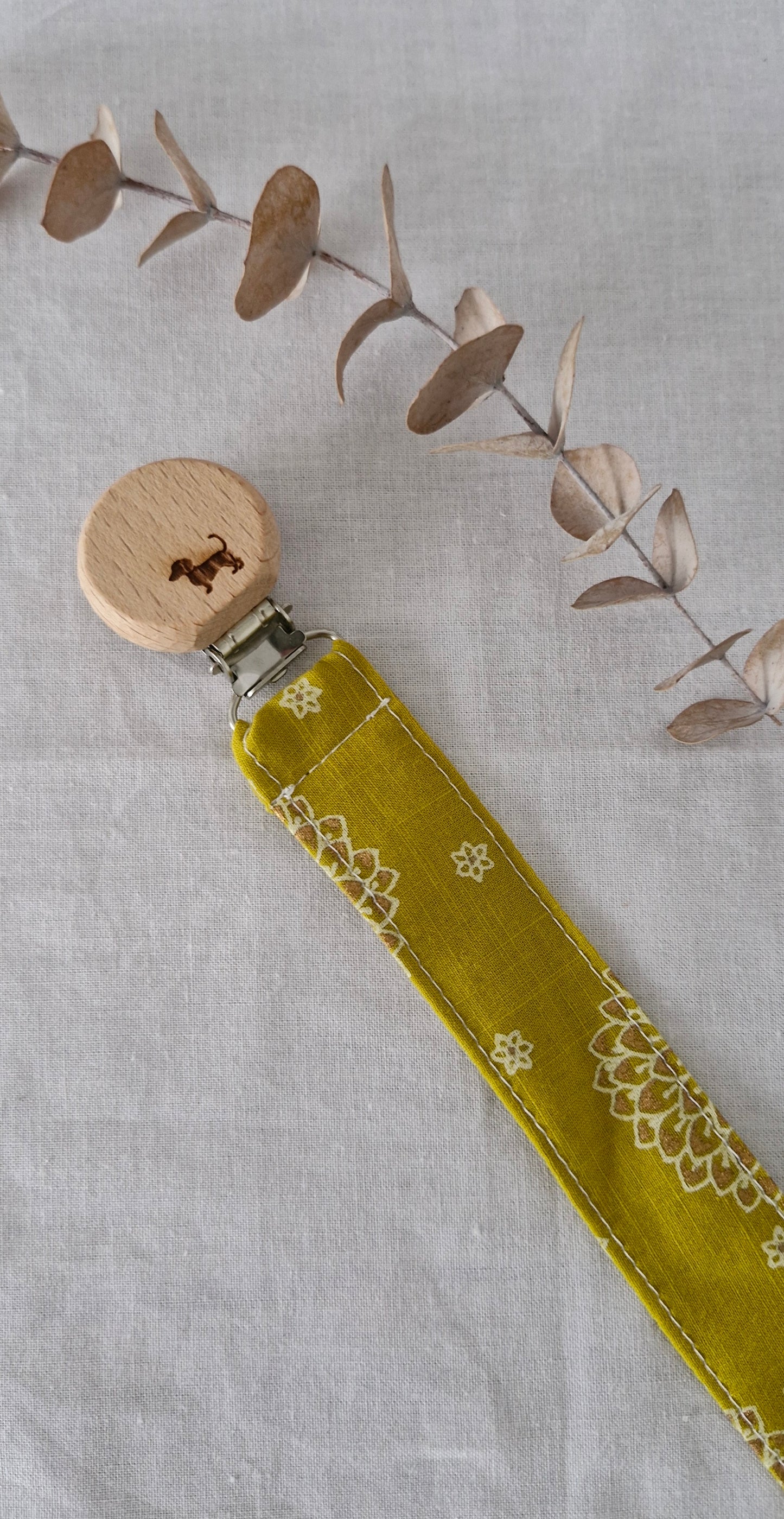Dummy Clips- Beechwood and 100% Cotton - Patterned