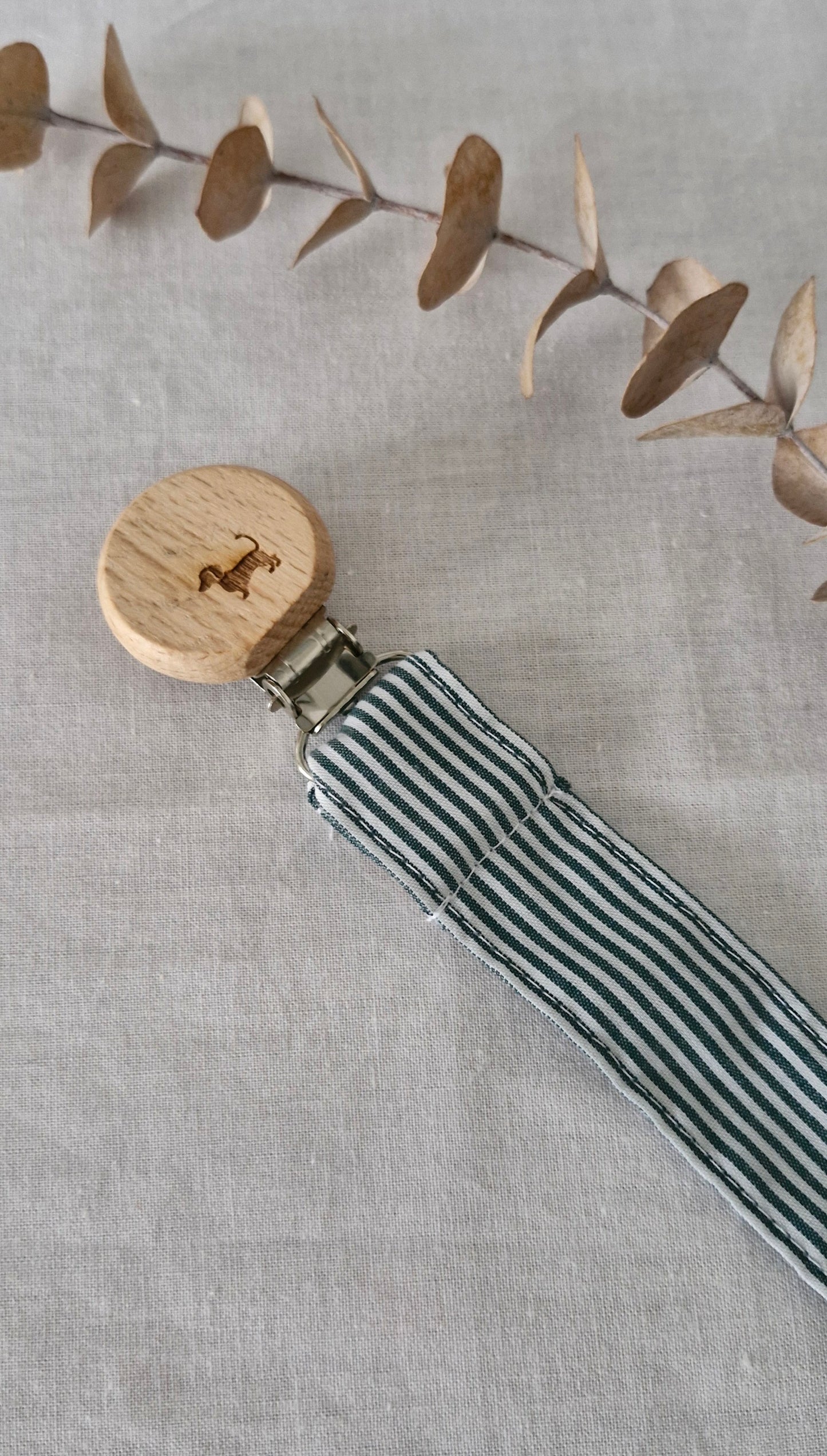 Dummy Clips- Beechwood and 100% Cotton - Patterned