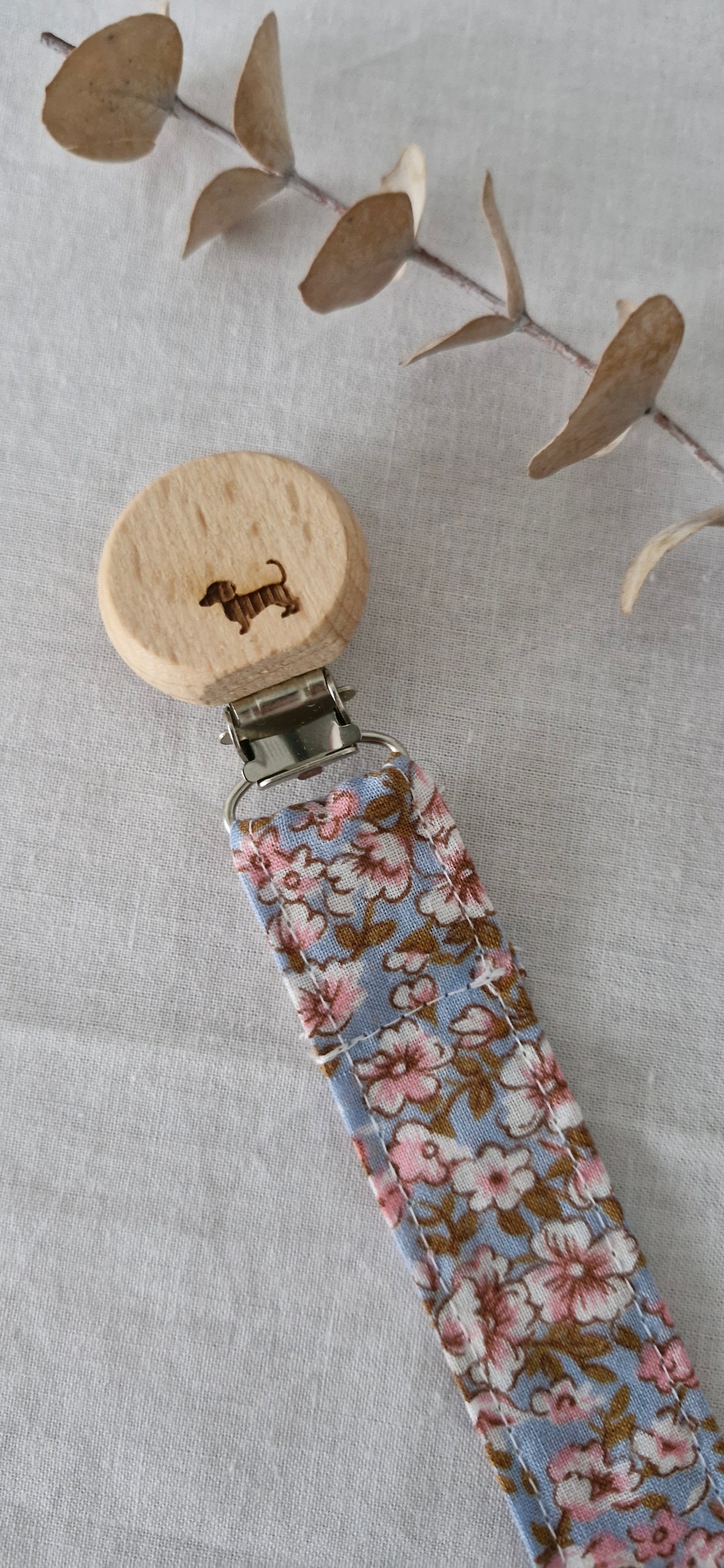 Dummy Clips- Beechwood and 100% Cotton - Patterned