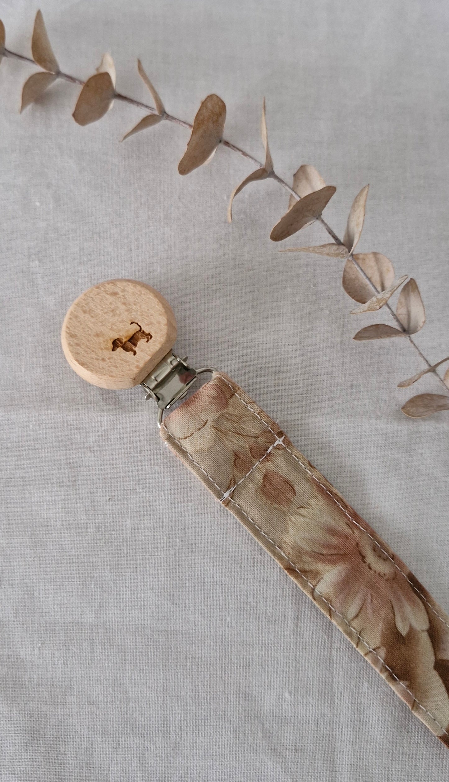 Dummy Clips- Beechwood and 100% Cotton - Patterned