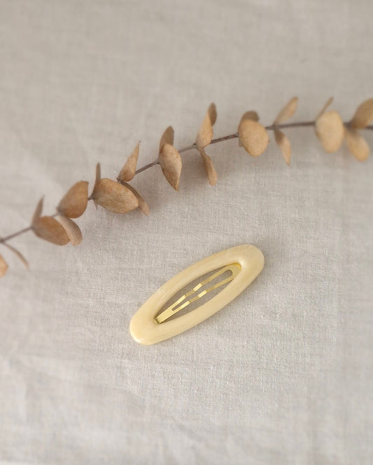 Snap Hair Clip - Flower Detail - Pale Blue
